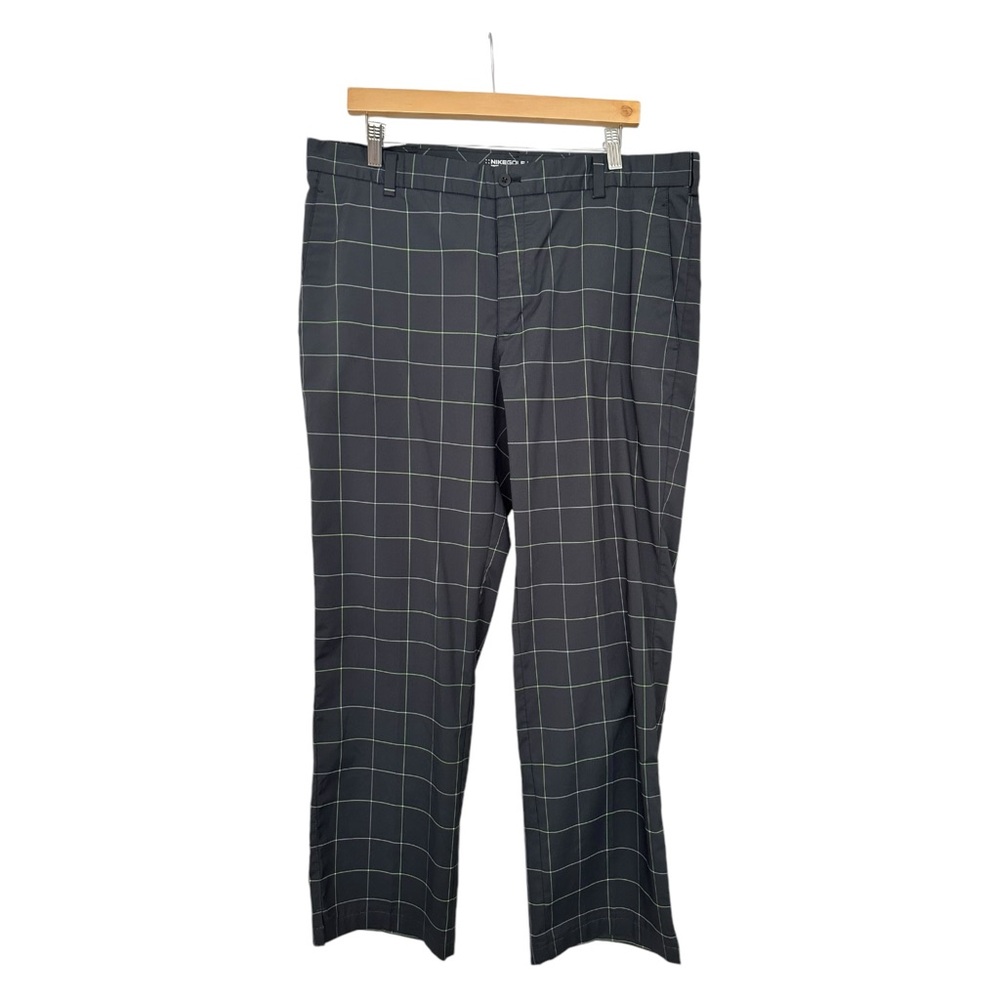 Nike Golf Tour Performance Pants Dri-Fit Windowpane Check Navy Size 36x32 Large